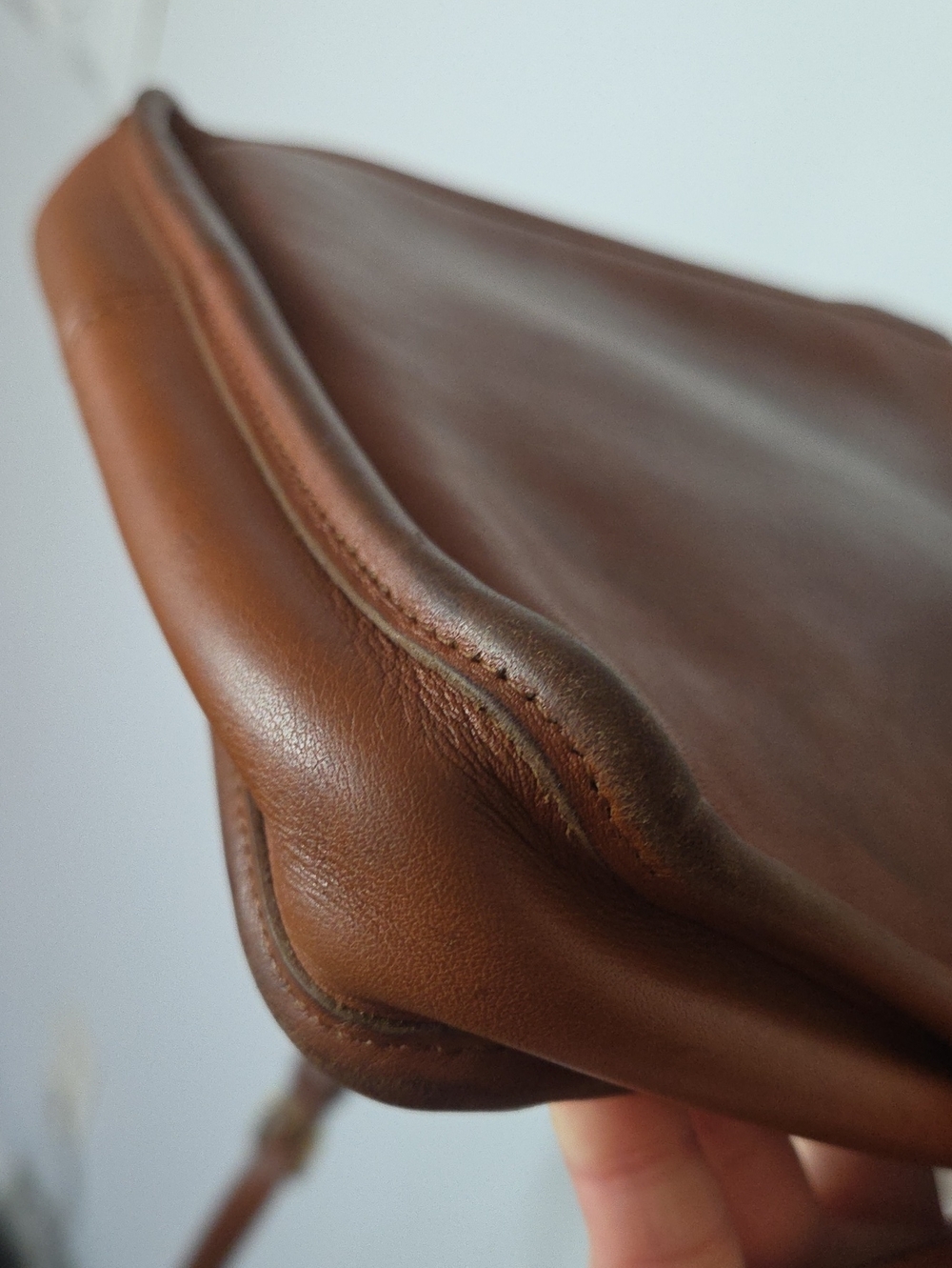 Vintage Coach Station Bag #5130 British Tan Glovetanned Leather Crossbody 90’s - Picture 10 of 15